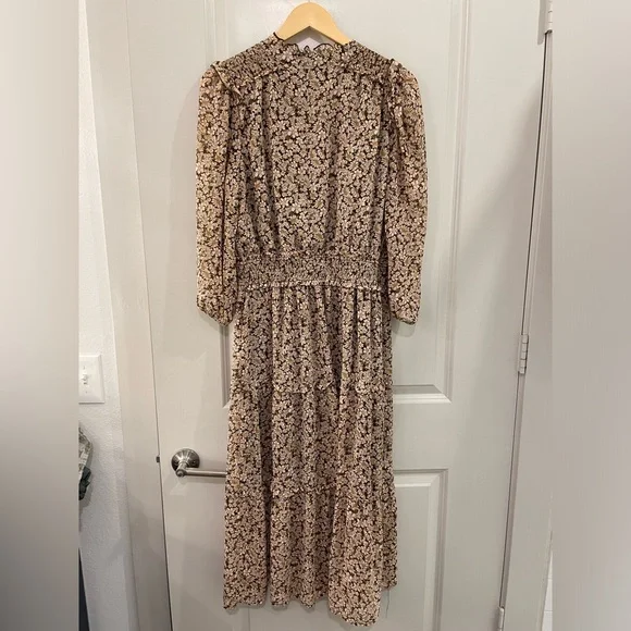 Blu Pepper Beige and Brown Floral Dress - Picture 5 of 6